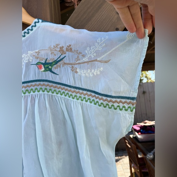 Johnny Was hummingbird bird blouse size medium - Picture 7 of 15